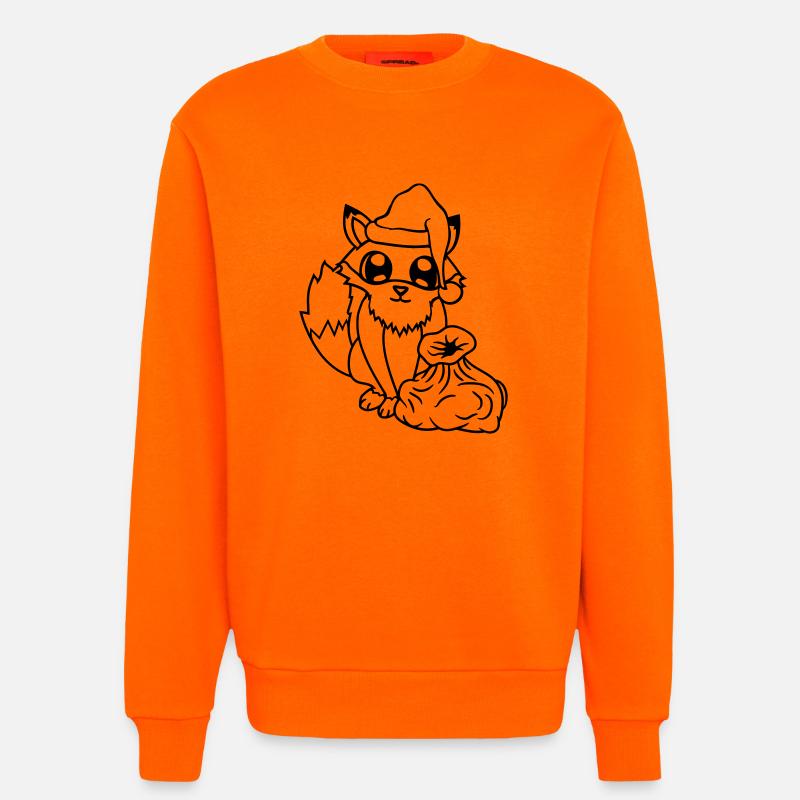 Fuchs Rotfuchs Weihnachtsmann Weihnachten Geschenk - Sweatshirt - made by SPREAD - SUNSET ORANGE
