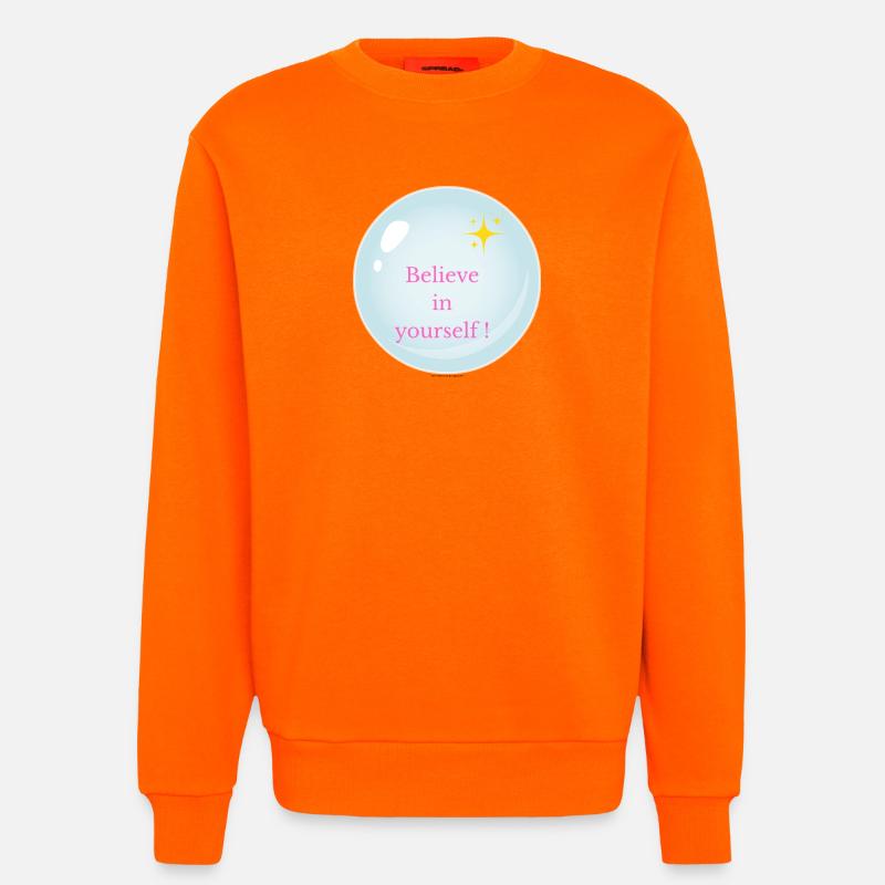 Glaub an dich selbst! - Sweatshirt - made by SPREAD  - SUNSET ORANGE