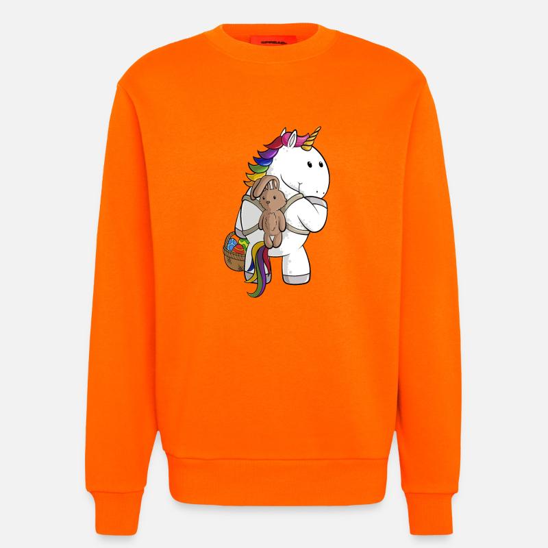 Oster Comic Einhorn - Sweatshirt - made by SPREAD  - SUNSET ORANGE