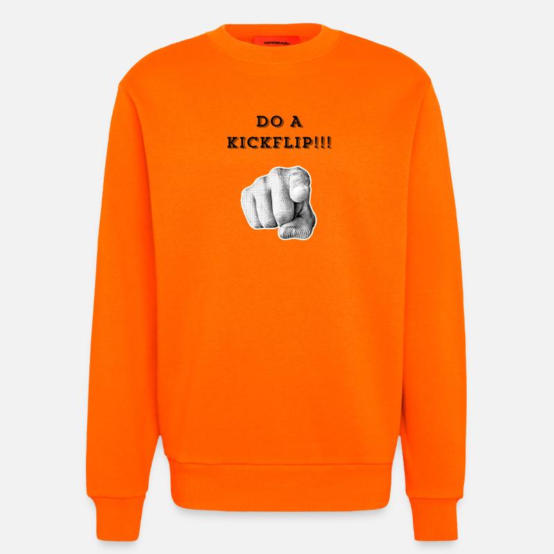 Mach einen Kickflip !! - Sweatshirt - made by SPREAD  - SUNSET ORANGE