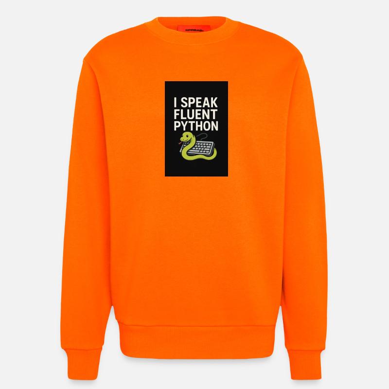 Python-Codierungsschlange - Sweatshirt - made by SPREAD  - SUNSET ORANGE
