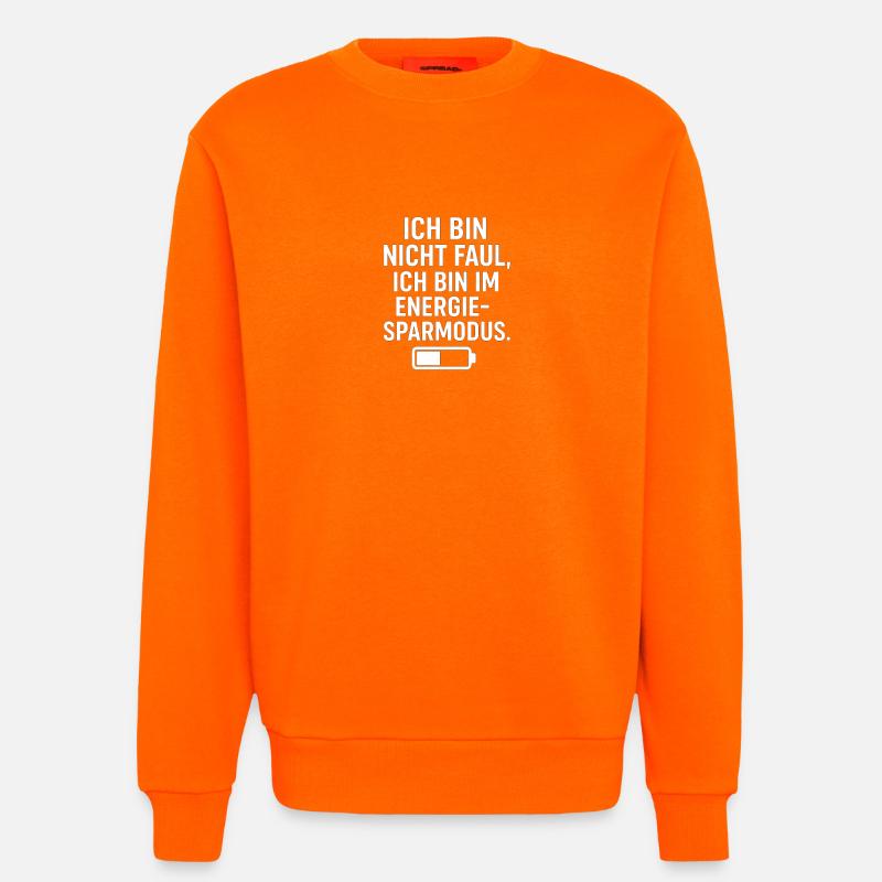 I'm in power saving mode - Sweatshirt - made by SPREAD  - SUNSET ORANGE