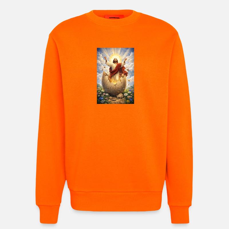 Auferstehung aus Eierbruch - Sweatshirt - made by SPREAD  - SUNSET ORANGE