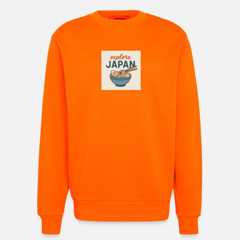 explore Japan Ramen - Sweatshirt - made by SPREAD  - SUNSET ORANGE
