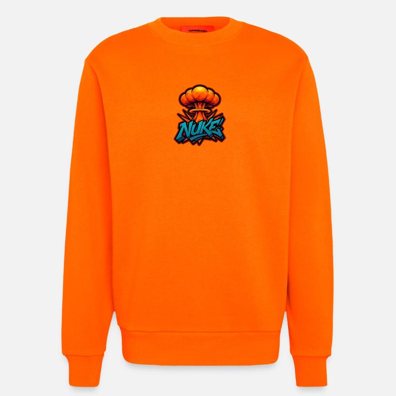 MICRO-ONDE!  - Explosion de graffitis | Design exclusif - Sweat bio décontracté fabriqué en UE - SUNSET ORANGE