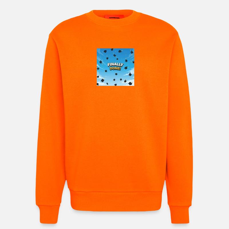 Finally done, final celebration - Sweatshirt - made by SPREAD  - SUNSET ORANGE