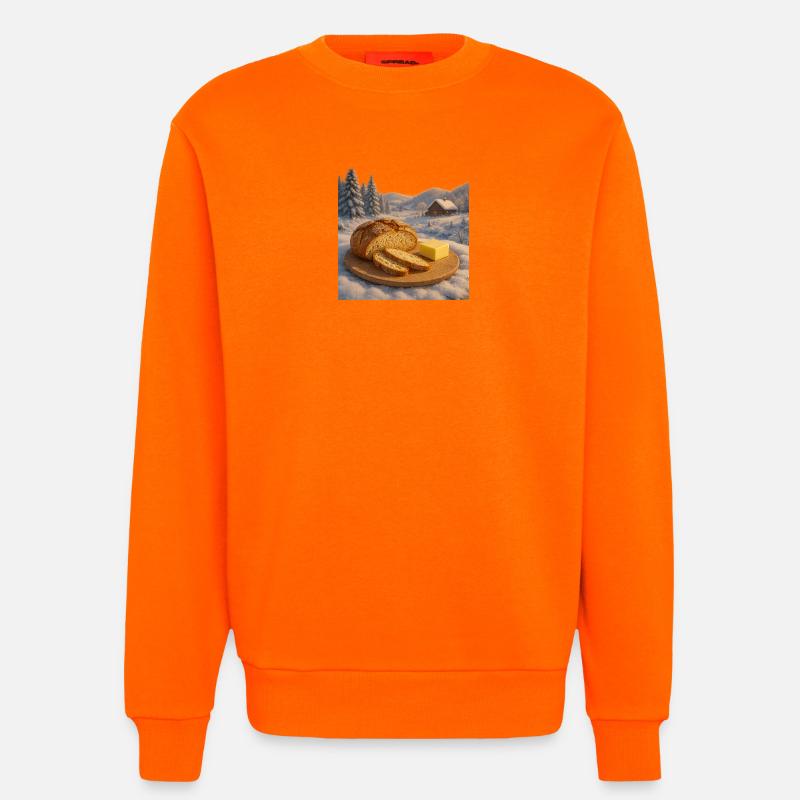 Rustikale Brotzeit - Sweatshirt - made by SPREAD  - SUNSET ORANGE