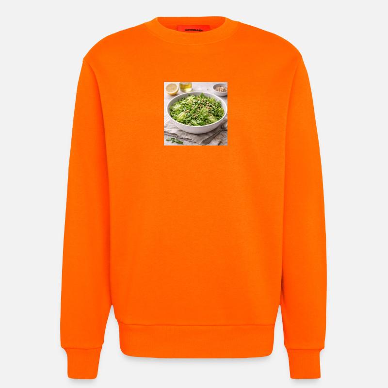Arugula Pine Nuts Salad - Sweatshirt - made by SPREAD - SUNSET ORANGE