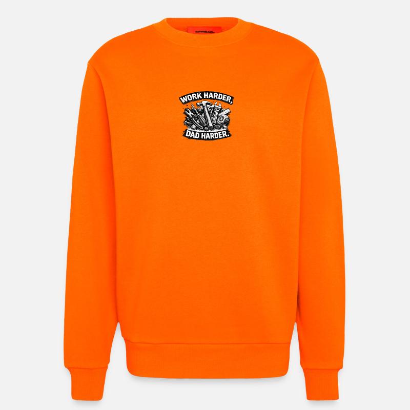 Father work: More commitment - Sweatshirt - made by SPREAD  - SUNSET ORANGE