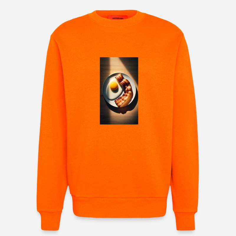 Bacon and eggs - Sweatshirt - made by SPREAD  - SUNSET ORANGE