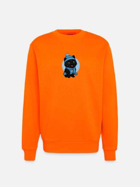 Cuddly Dog Winter Magic - Sweatshirt - made by SPREAD  - SUNSET ORANGE