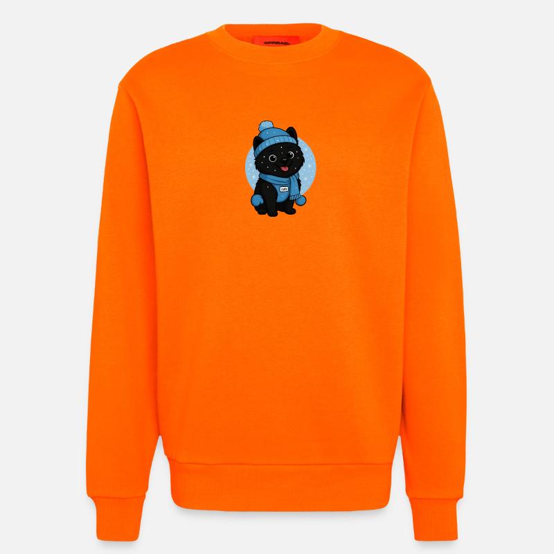 Cuddly Dog Winter Magic - Sweatshirt - made by SPREAD  - SUNSET ORANGE