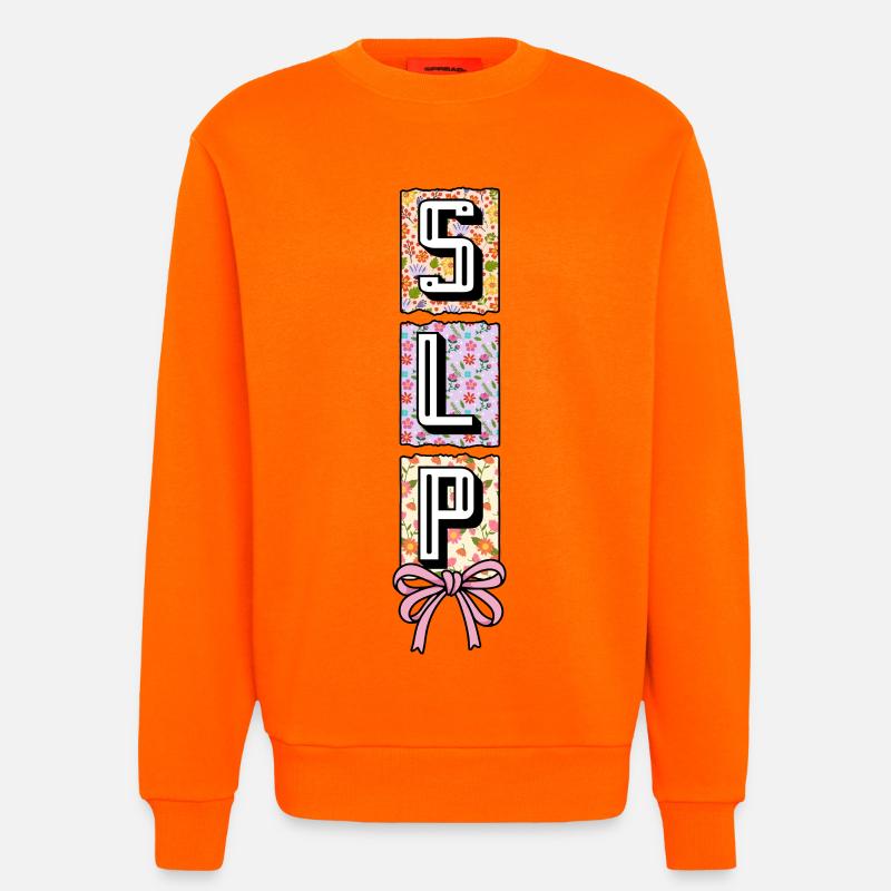 SLP Speech Language Pathology Speech Therapist - Sweatshirt - made by SPREAD - SUNSET ORANGE