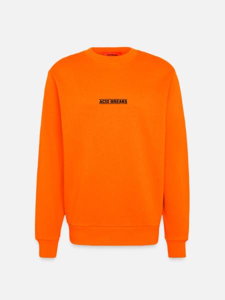 Ruptures acides - Sweat bio décontracté fabriqué en UE - SUNSET ORANGE