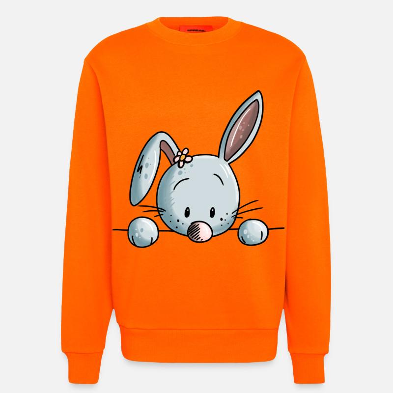 petit lapin doux - Lapin - Lapin - BD - Sweat bio décontracté fabriqué en UE - SUNSET ORANGE