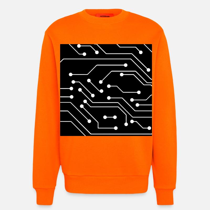 Computer pattern - Sweatshirt - made by SPREAD  - SUNSET ORANGE