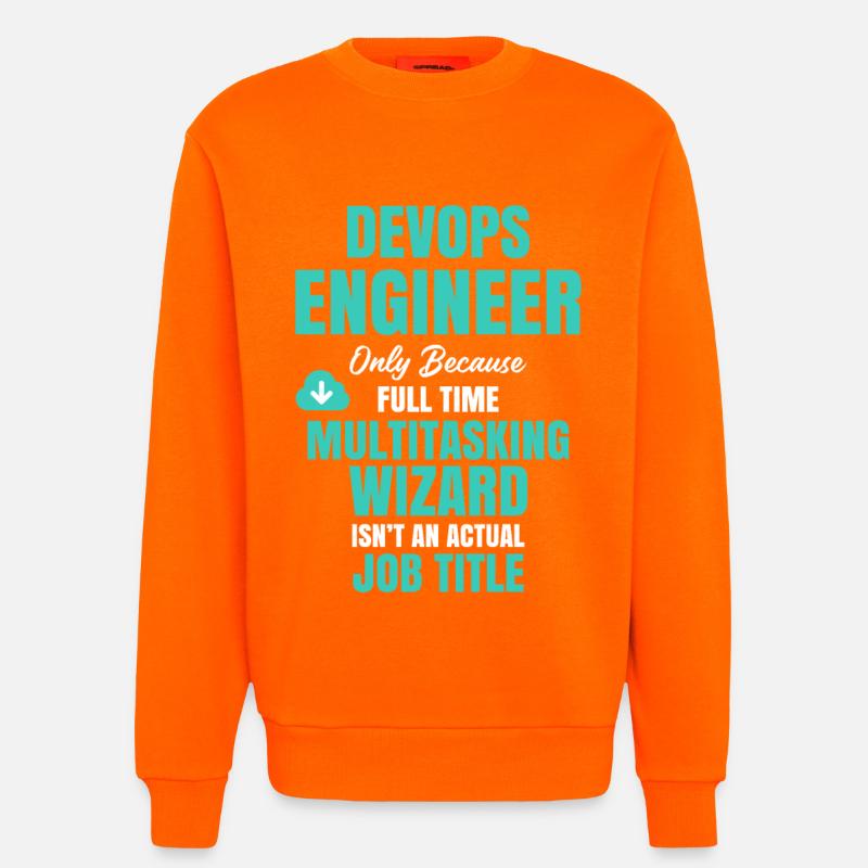 DevOps Engineer Multitasking-Assistent - Sweatshirt - made by SPREAD  - SUNSET ORANGE
