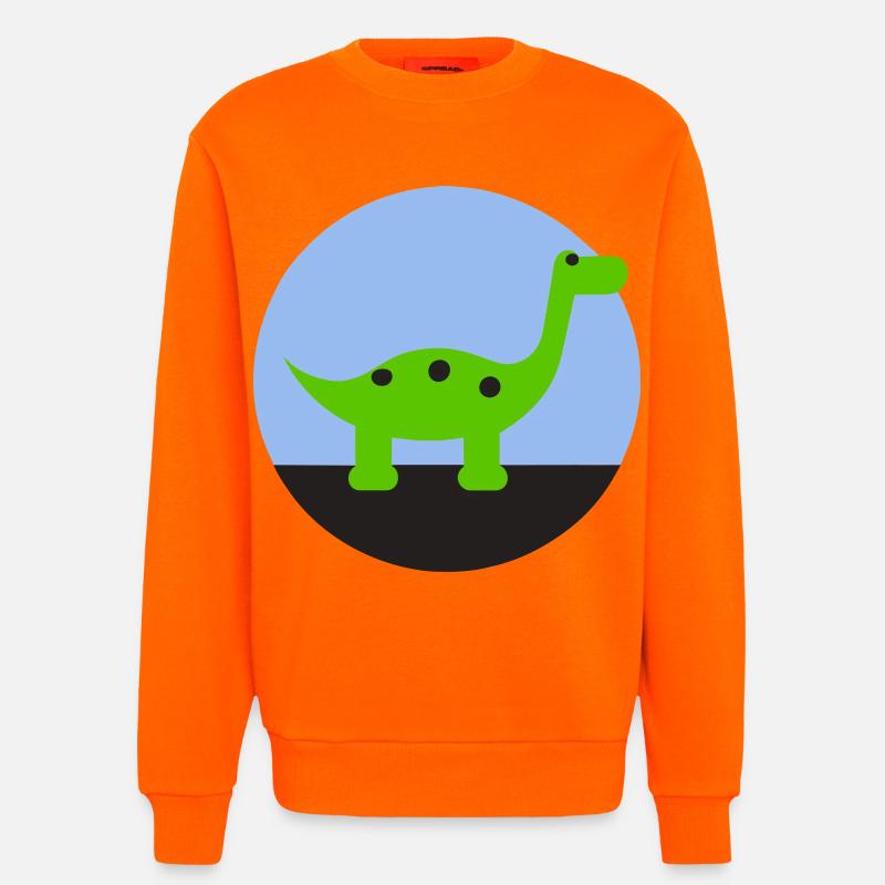 Dino - Sweatshirt - made by SPREAD  - SUNSET ORANGE