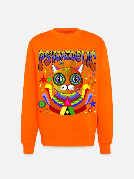 PSYCATDELIC - Sweatshirt - made by SPREAD - SUNSET ORANGE