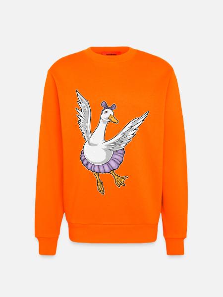 Duck Ballerina Ballet Dance - Sweatshirt - made by SPREAD - SUNSET ORANGE