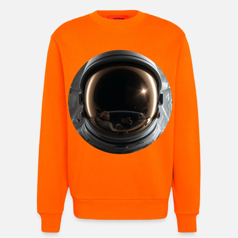 Conception d’astronaute de l’espace - Sweat bio décontracté fabriqué en UE - SUNSET ORANGE
