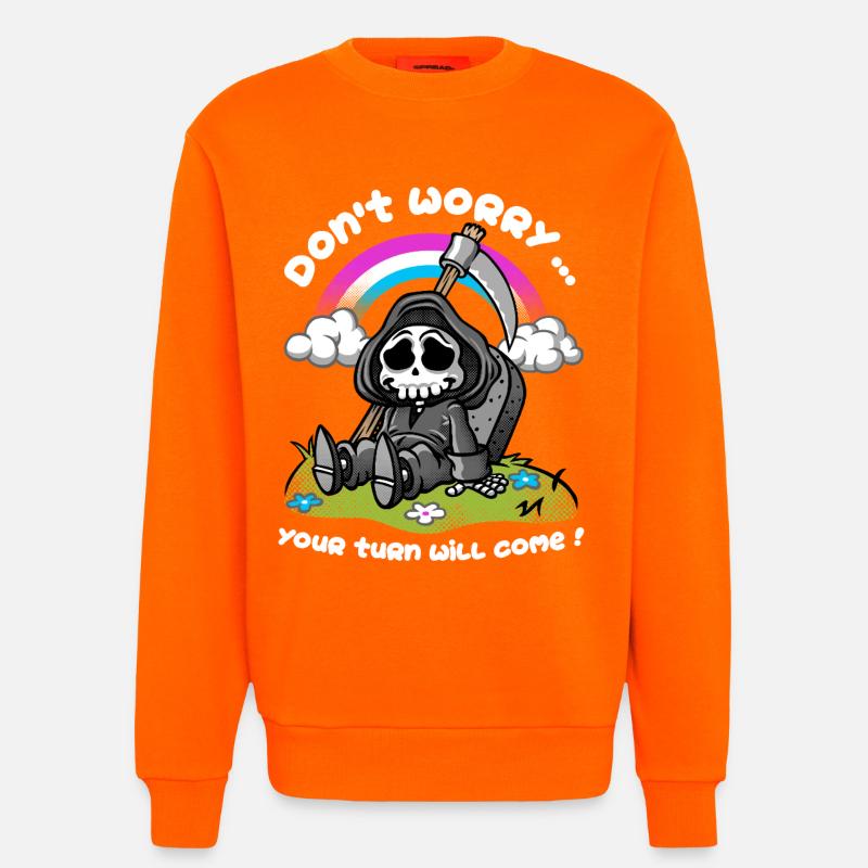 Der Sarkasmus des Todes - Sweatshirt - made by SPREAD  - SUNSET ORANGE