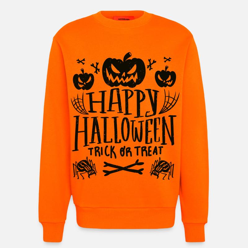 Fröhliches Halloween-Süßes oder Saures - Sweatshirt - made by SPREAD  - SUNSET ORANGE