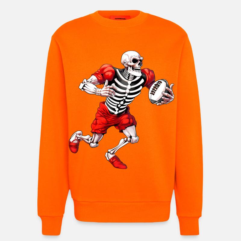 Skeletons Rugby - Sweatshirt - made by SPREAD  - SUNSET ORANGE