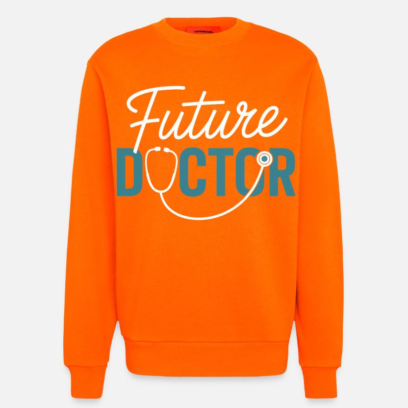 Future Doctor Stethoscope Design - Sweatshirt - made by SPREAD  - SUNSET ORANGE