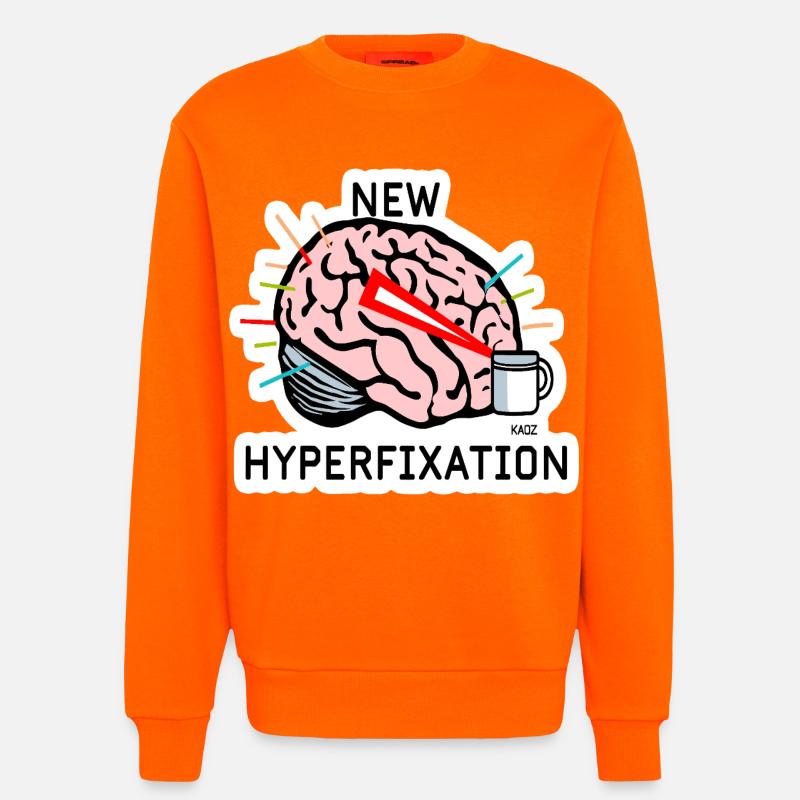 Hyperfix-Gehirnlaser - Sweatshirt - made by SPREAD - SUNSET ORANGE