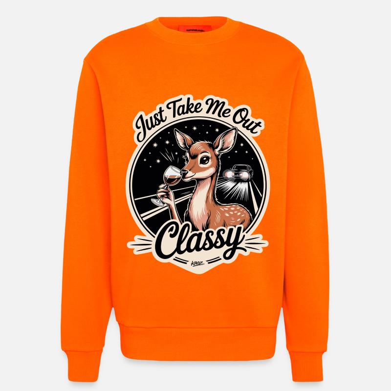 Nimm mich einfach stilvoll mit raus - Sweatshirt - made by SPREAD  - SUNSET ORANGE