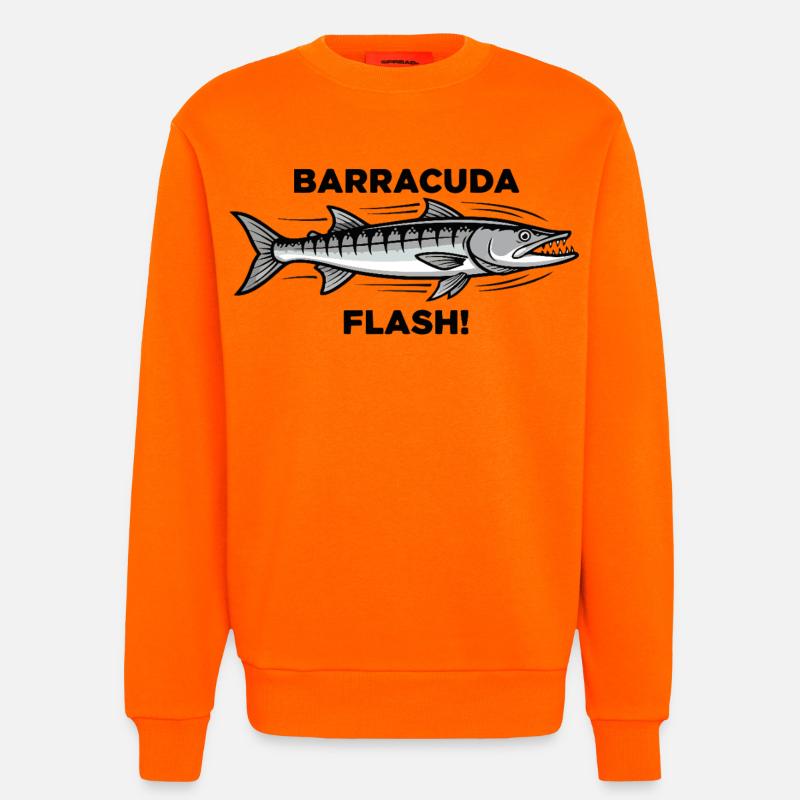 Barracuda Flash Predator Sea Barracuda - Sweatshirt - made by SPREAD  - SUNSET ORANGE