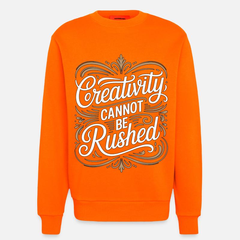 Graphic Designer Creativity Cannot Visual Artist - Sweatshirt - made by SPREAD  - SUNSET ORANGE