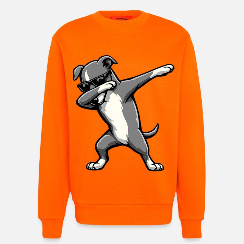 Évader le lévrier - Sweat bio décontracté fabriqué en UE - SUNSET ORANGE