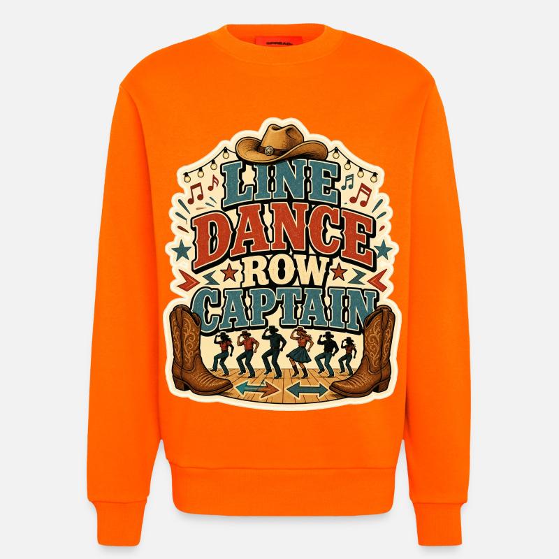 LINE DANCE ROW CAPTAIN - Sweatshirt - made by SPREAD - SUNSET ORANGE