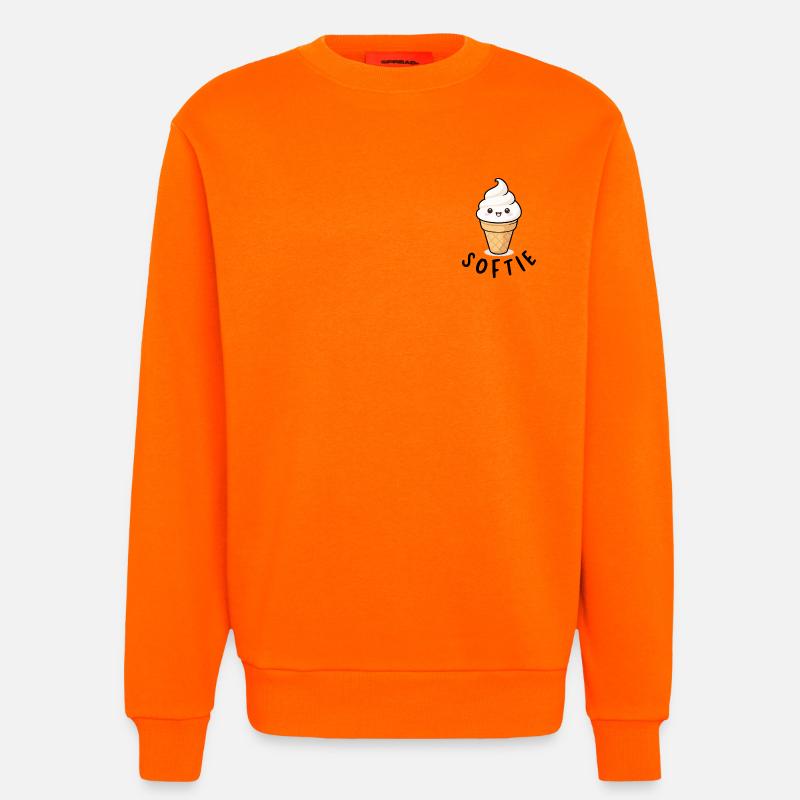 Softie Softeis Lover Eiscreme Icon Geschenk - Sweat bio décontracté fabriqué en UE - SUNSET ORANGE