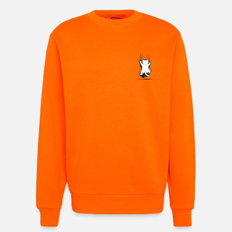 Cat Scratch Catlove Funny Animals - Sweatshirt - made by SPREAD  - SUNSET ORANGE