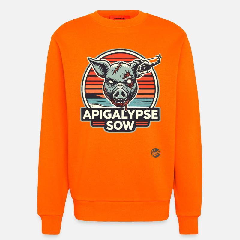 Apokalypse-Schwein - Sweatshirt - made by SPREAD  - SUNSET ORANGE