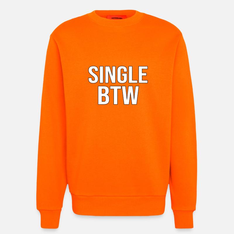 Single BTW Bold Monochrome - Sweatshirt - made by SPREAD  - SUNSET ORANGE