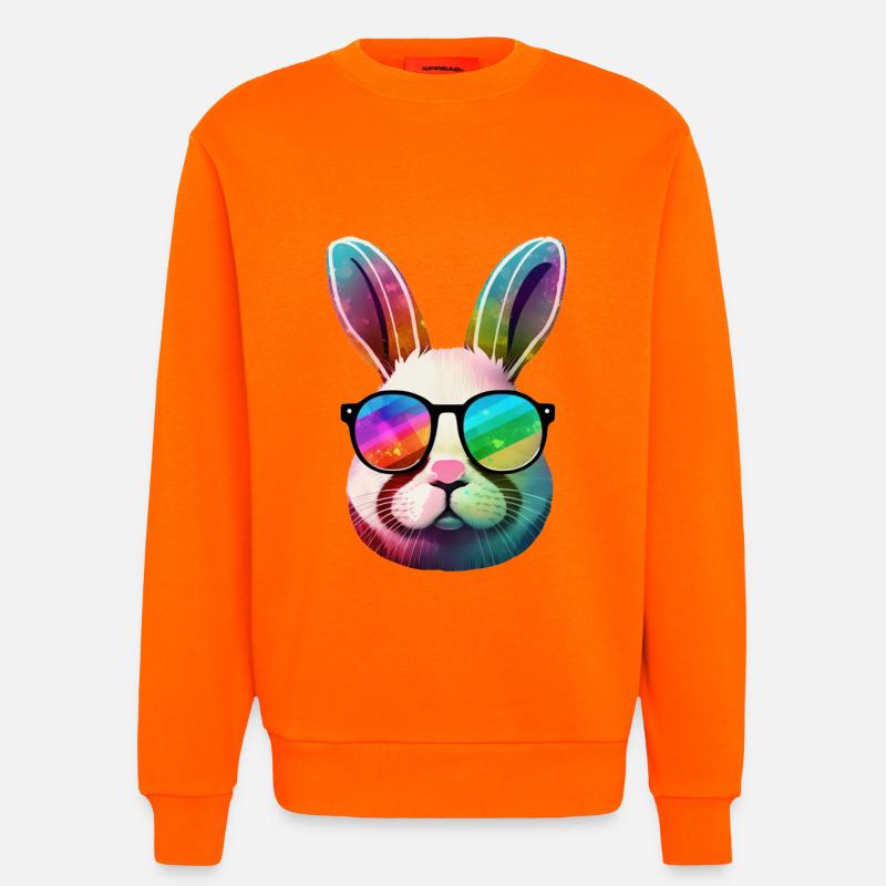 Rainbow Prism Bunny Sonnenbrille - Sweatshirt - made by SPREAD  - SUNSET ORANGE