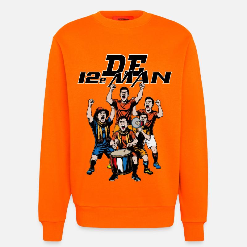 De12eMan - Sweatshirt - made by SPREAD  - SUNSET ORANGE