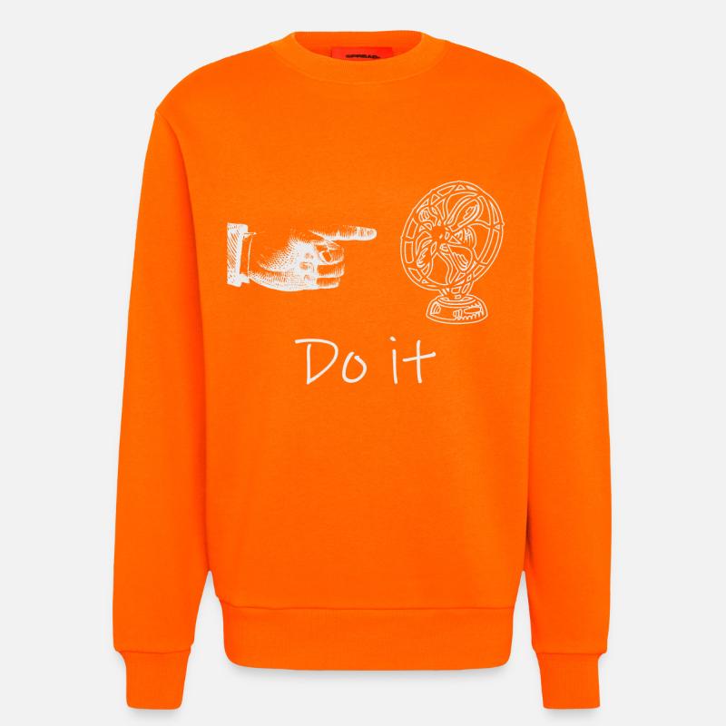 Finger und Ventilator - Sweatshirt - made by SPREAD - SUNSET ORANGE