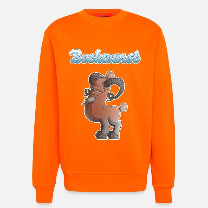 Bockwurst - Sweat bio décontracté fabriqué en UE - SUNSET ORANGE