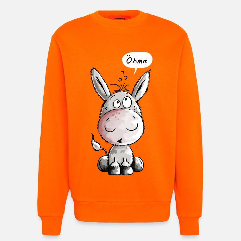 Öhmmm Esel - Eselchen - Comic - Tiere - Sweatshirt - made by SPREAD  - SUNSET ORANGE