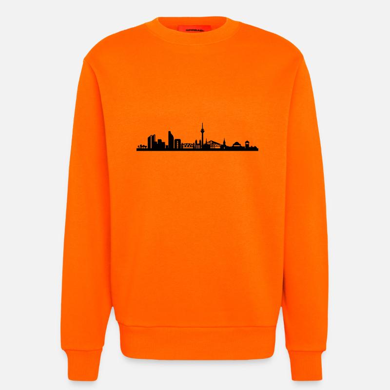 Dusseldorf Skyline - Sweatshirt - made by SPREAD  - SUNSET ORANGE