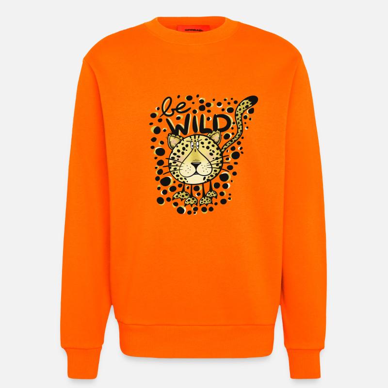 Cheetah be wild - Sweatshirt - made by SPREAD  - SUNSET ORANGE