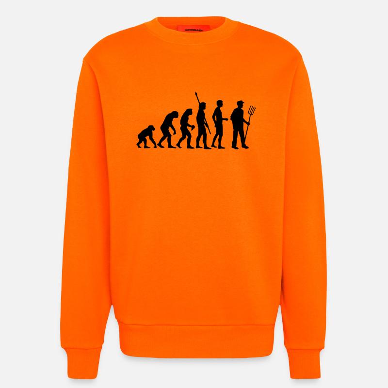 evolution_bauer_b - Sweat bio décontracté fabriqué en UE - SUNSET ORANGE