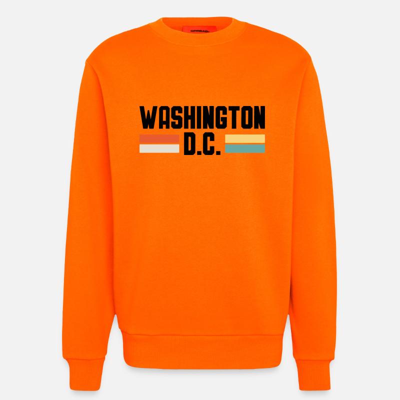 WASHINGTON DC - Sweatshirt - made by SPREAD  - SUNSET ORANGE