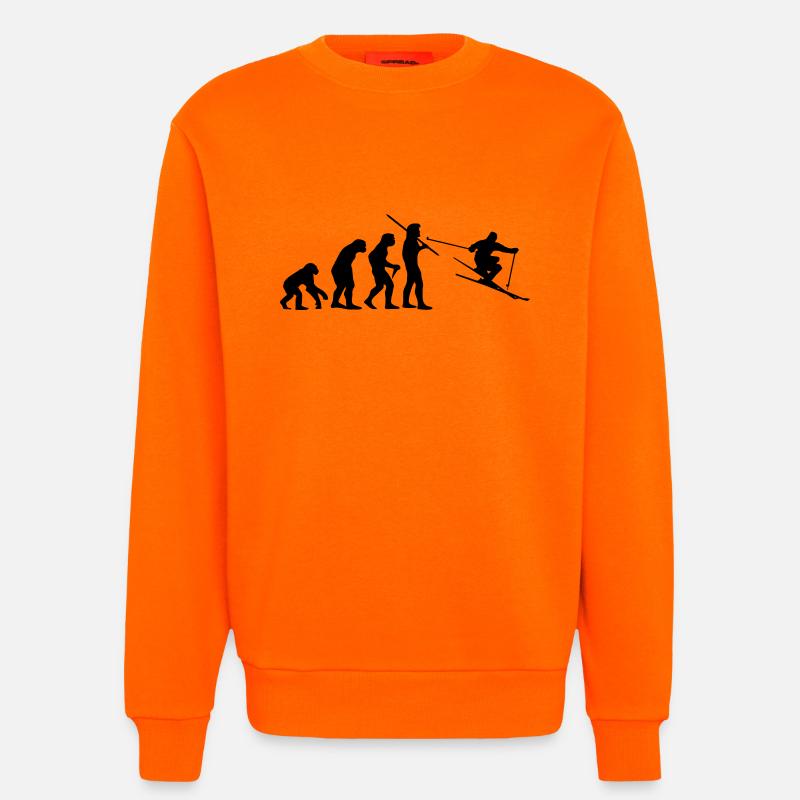 Evolution Ski - Sweatshirt - made by SPREAD  - SUNSET ORANGE