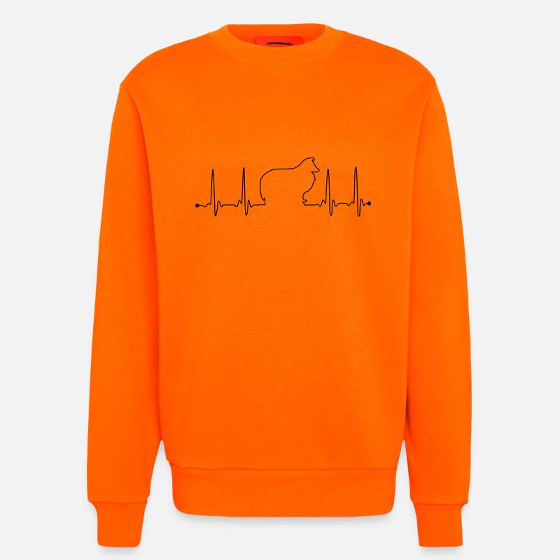 Sheltie Herzfrequenz - Sweatshirt - made by SPREAD  - SUNSET ORANGE
